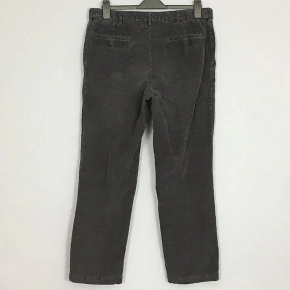 Haggar Mens 36 x 32 Charcoal Gray 100% Cotton Flat Front Straight Leg Pants - Picture 5 of 9